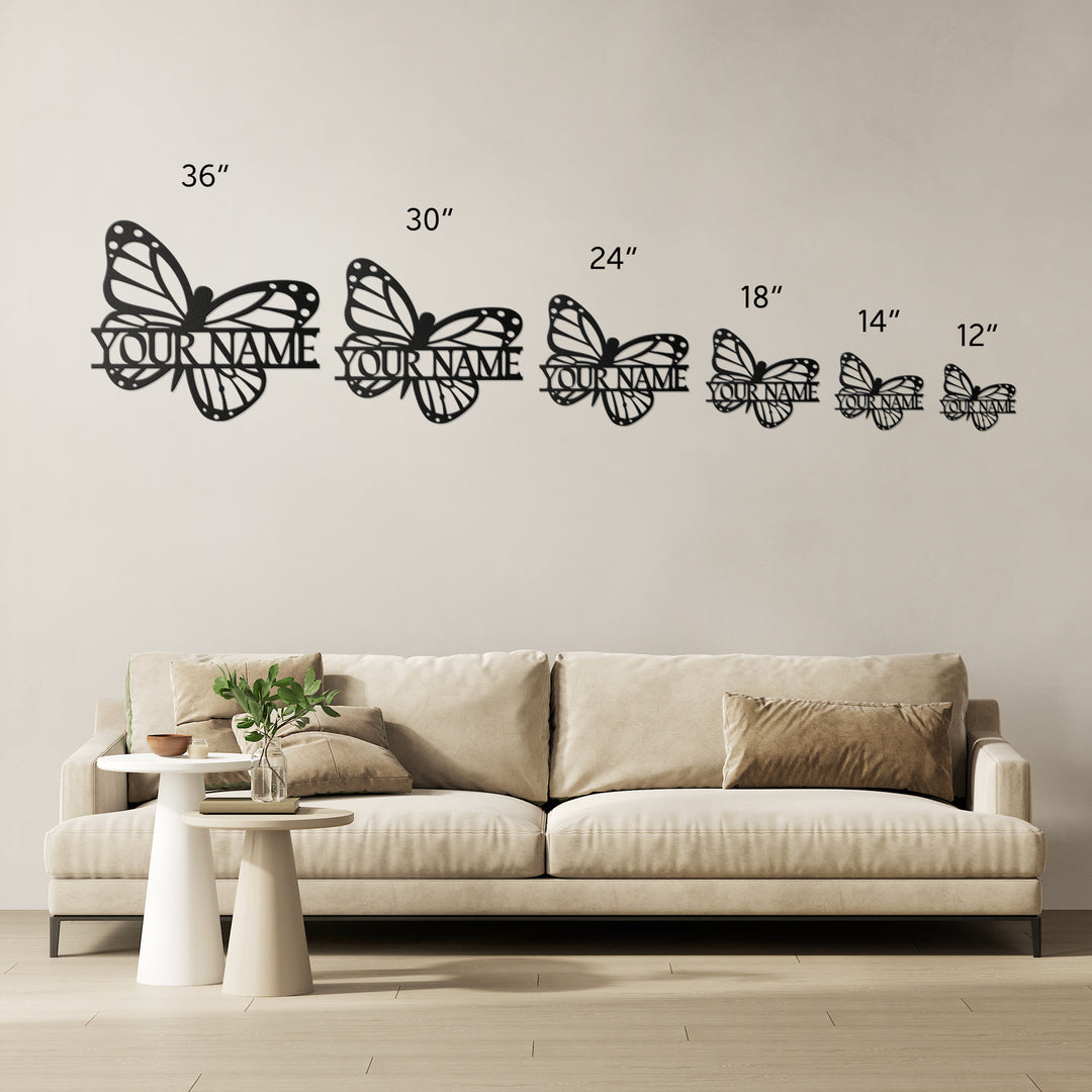 Custom Butterfly Metal Wall Art