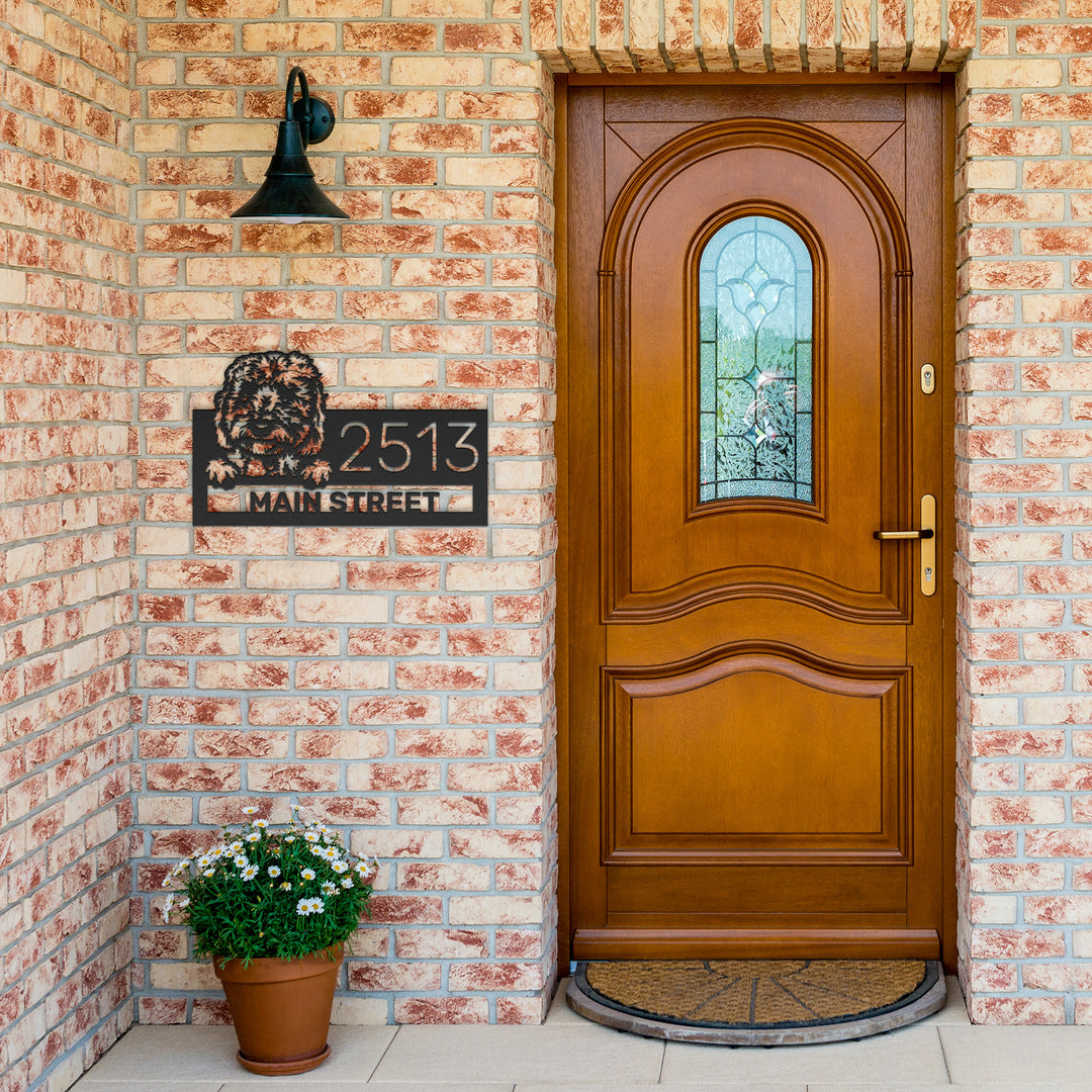 Goldendoodle Address Sign