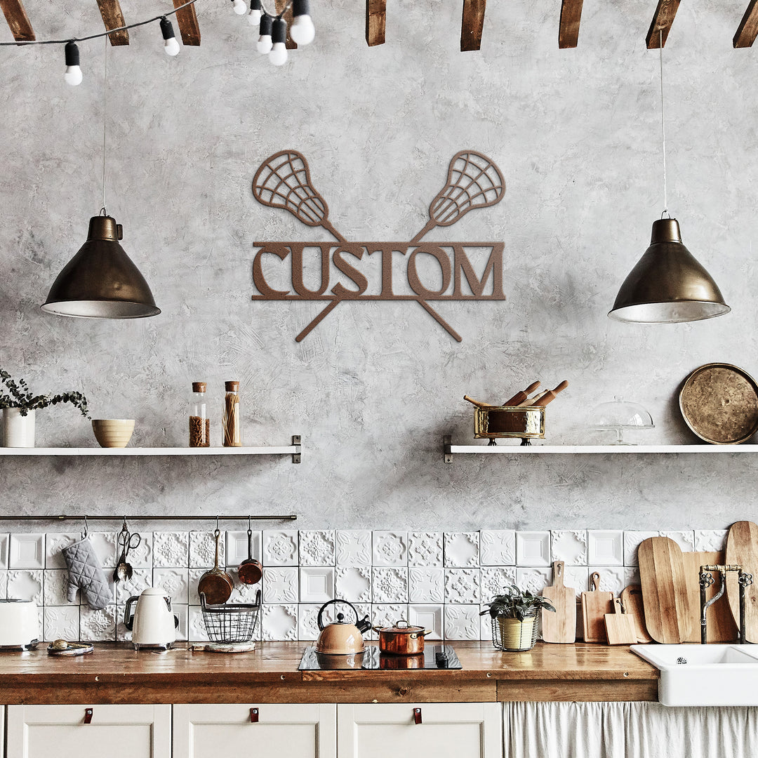 Custom Lacrosse Metal Wall Art