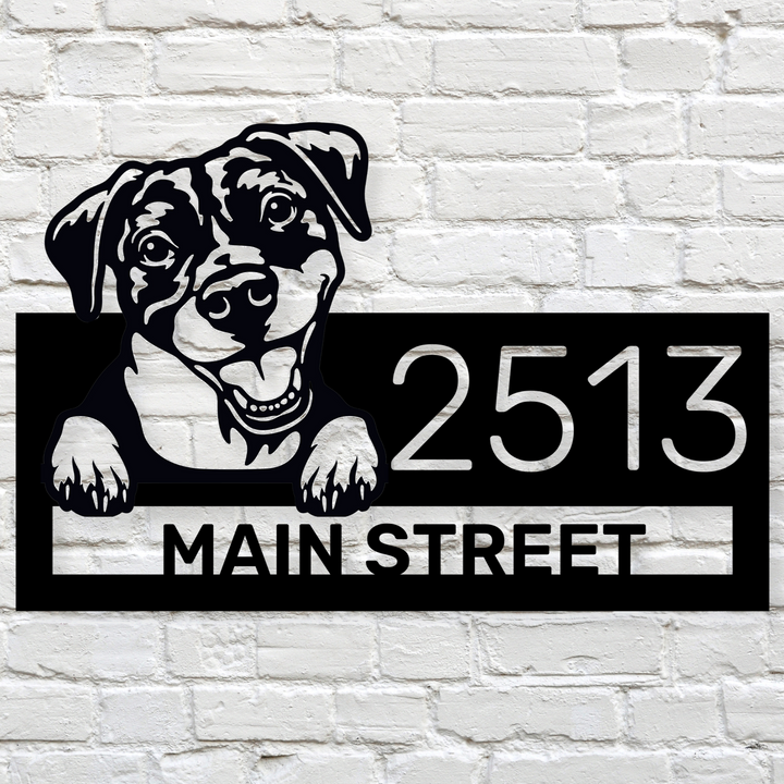 Custom American Pitbull Address Sign