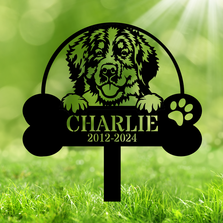 Custom Bernese Mountain Dog Memorial Stake