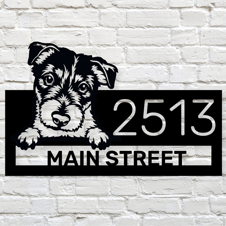 Custom Border Terrier Address Sign