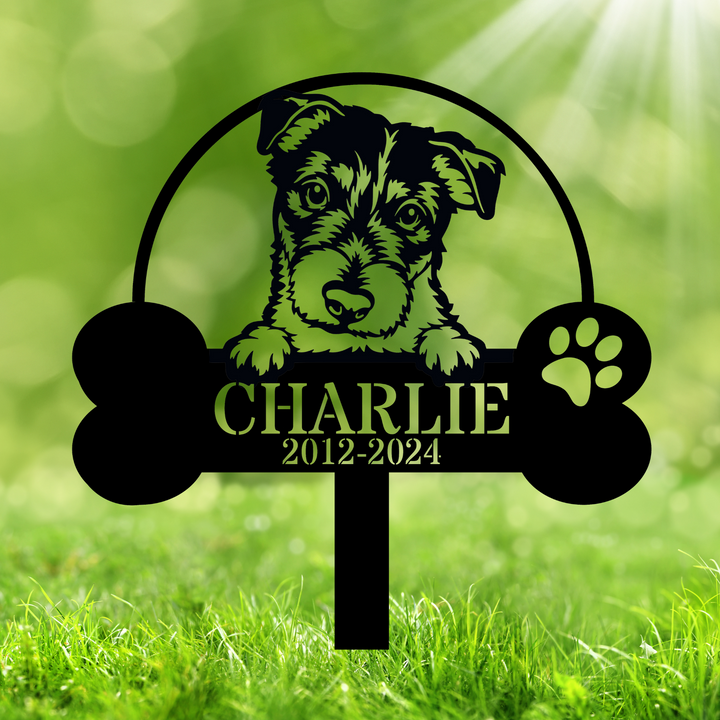 Custom Border Terrier Memorial Stake