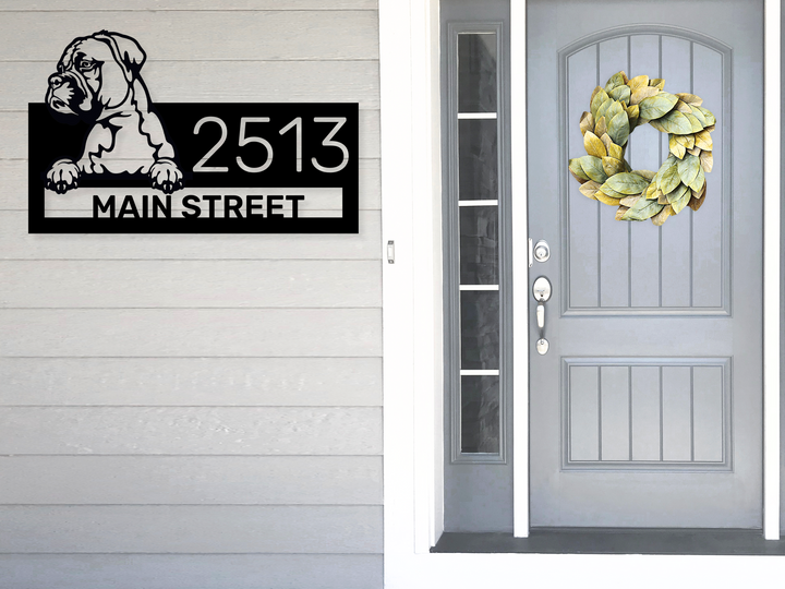 Custom Boxer Address Sign