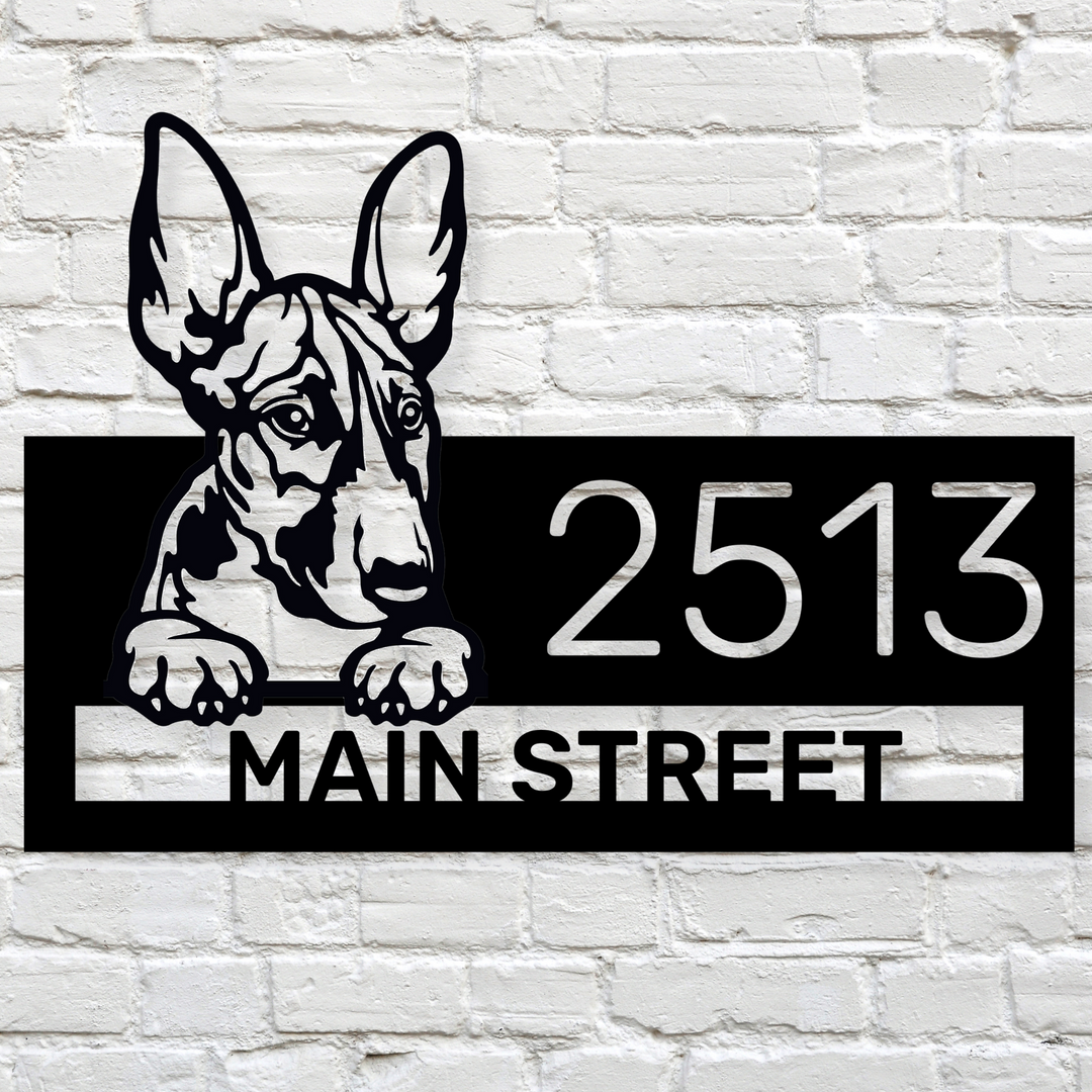 Custom Bull Terrier Address Sign