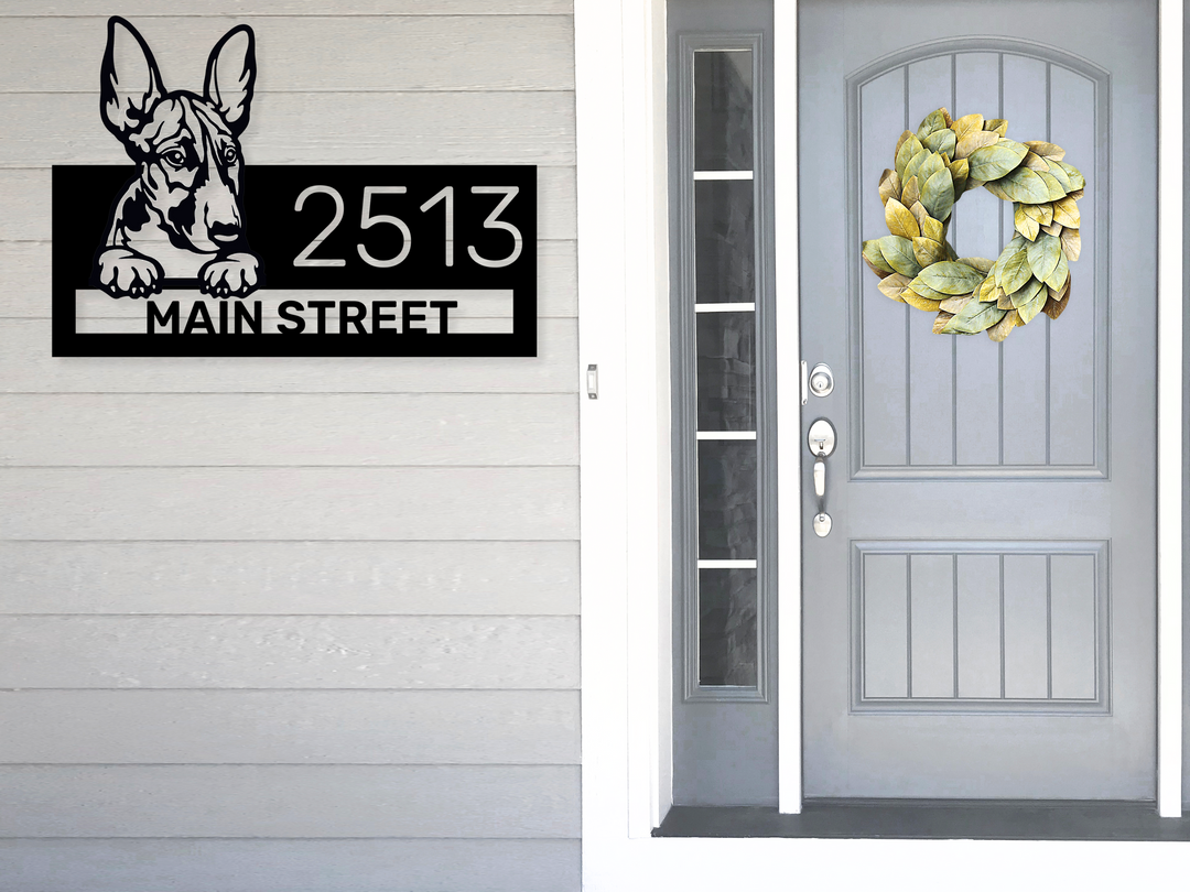 Custom Bull Terrier Address Sign