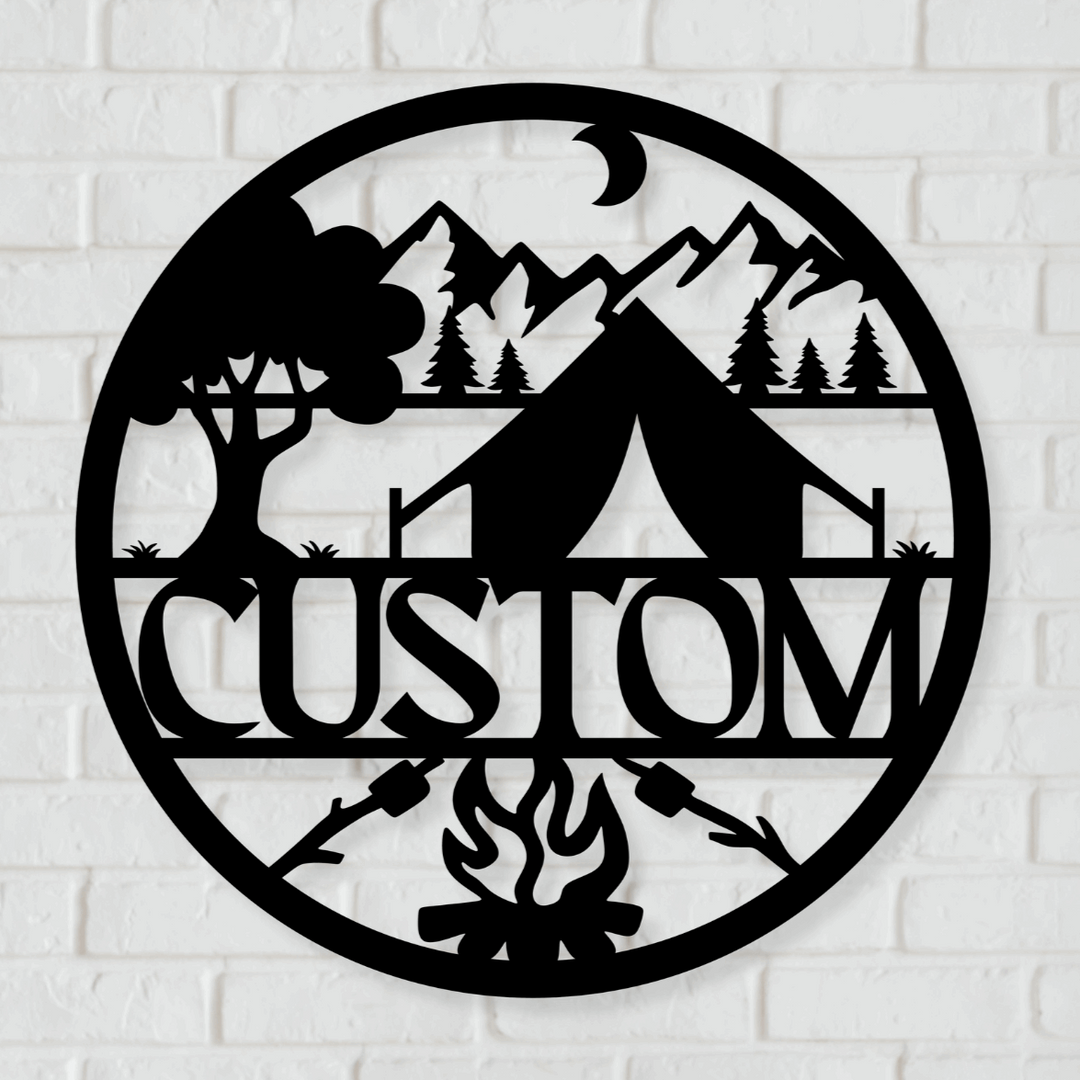 Custom Camping Metal Wall Art