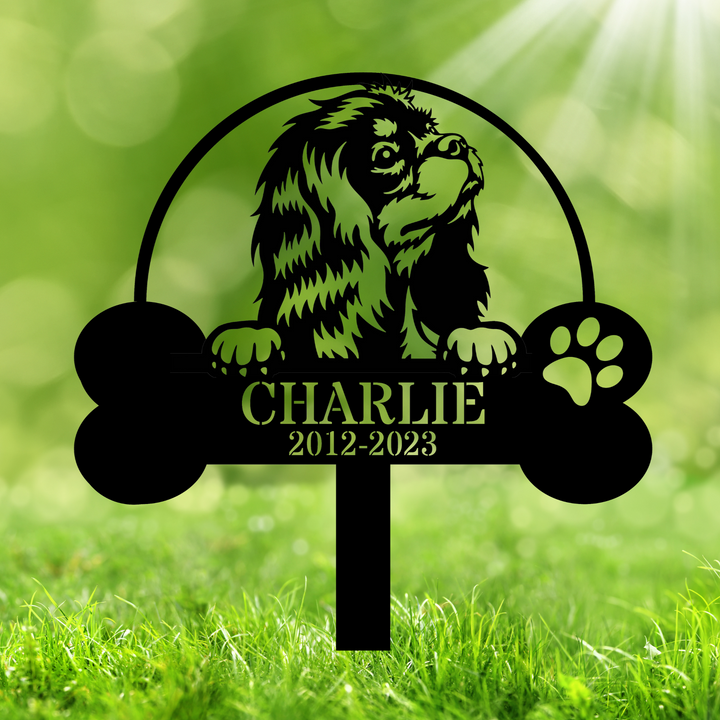 Custom Cavalier King Charles Spaniel Memorial Stake