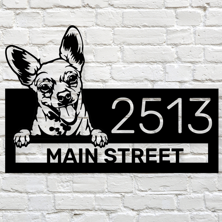 Custom Chihuahua Address Sign