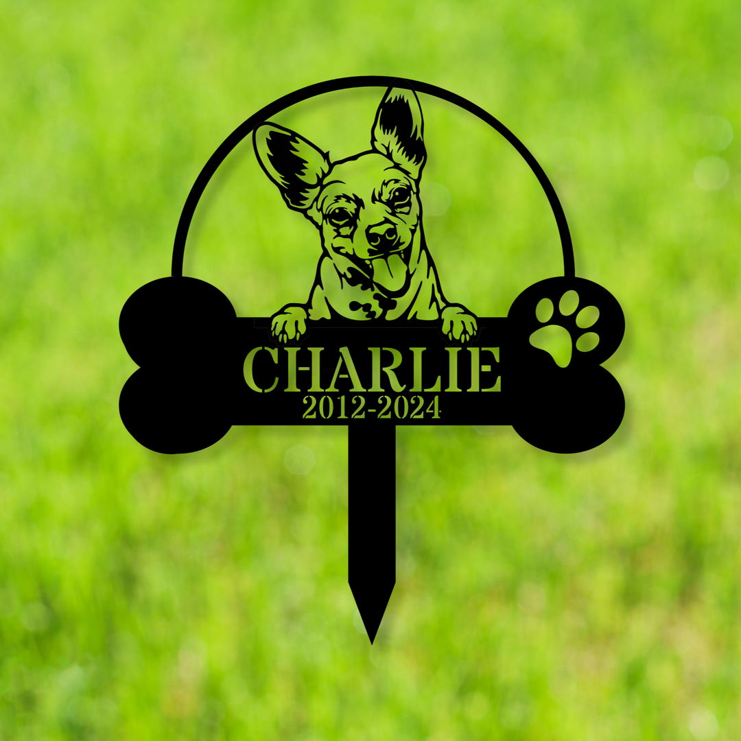 Custom Chihuahua Memorial Stake