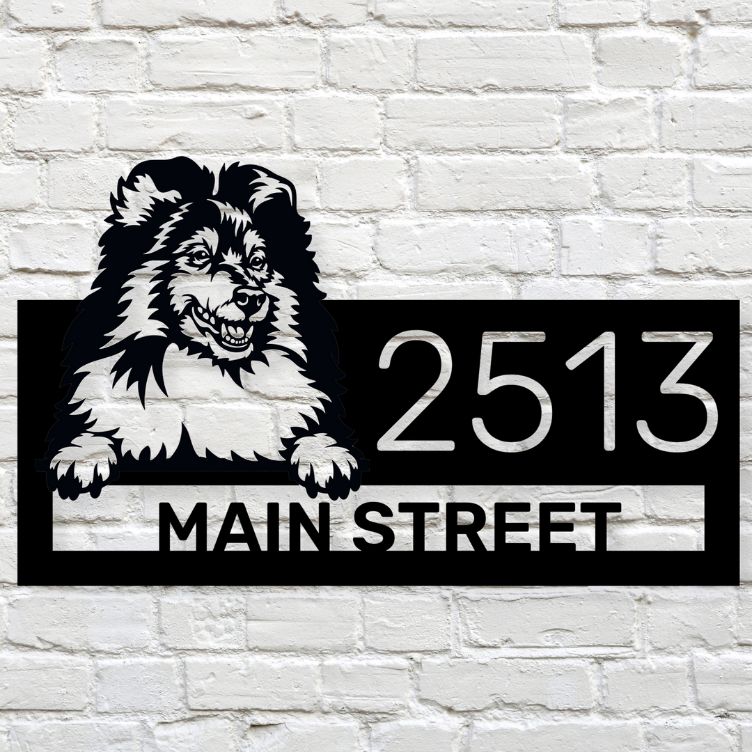 Custom Collie Address Sign