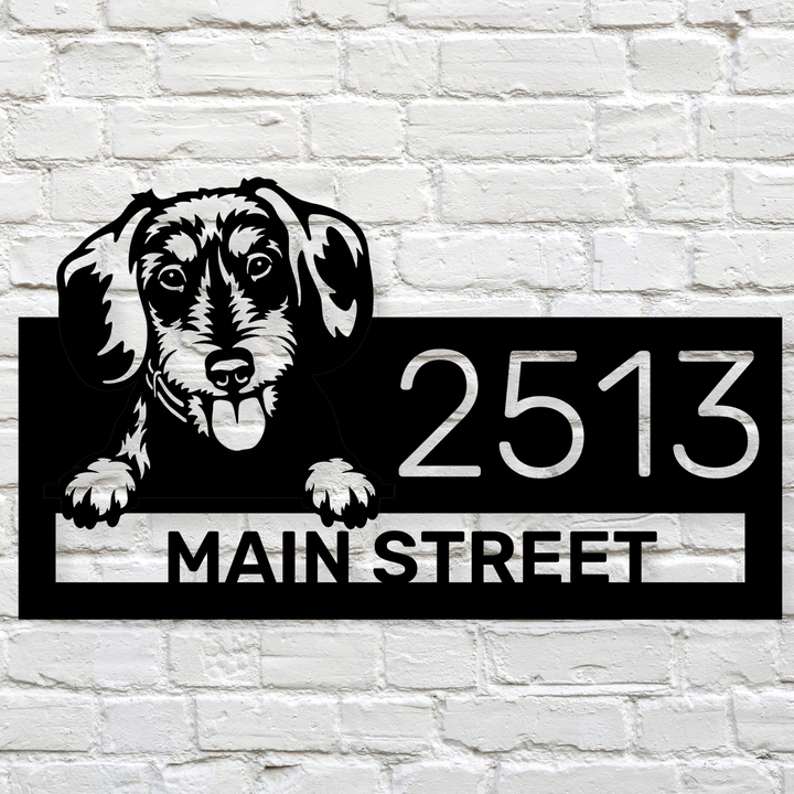 Custom Dachshund Address Sign