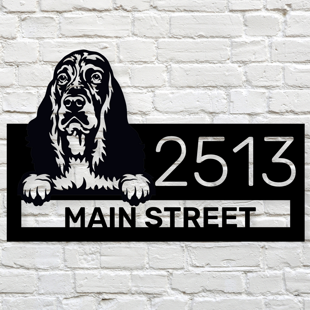 English Springer Spaniel Address Sign