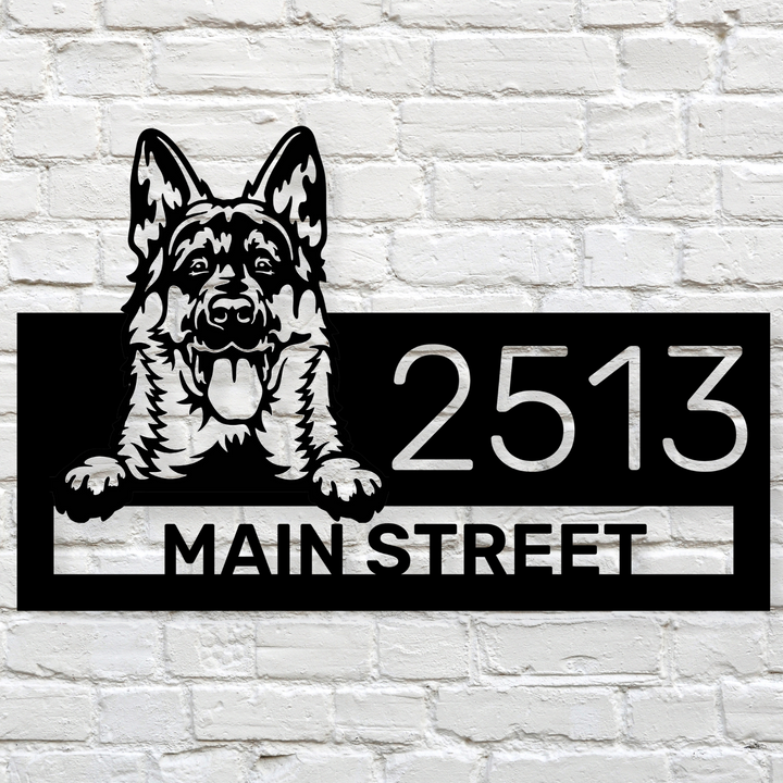 German Shepherd Address Sign