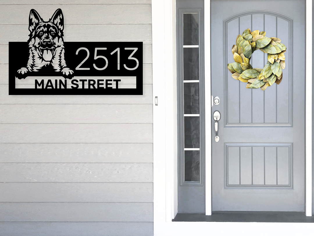 German Shepherd Address Sign