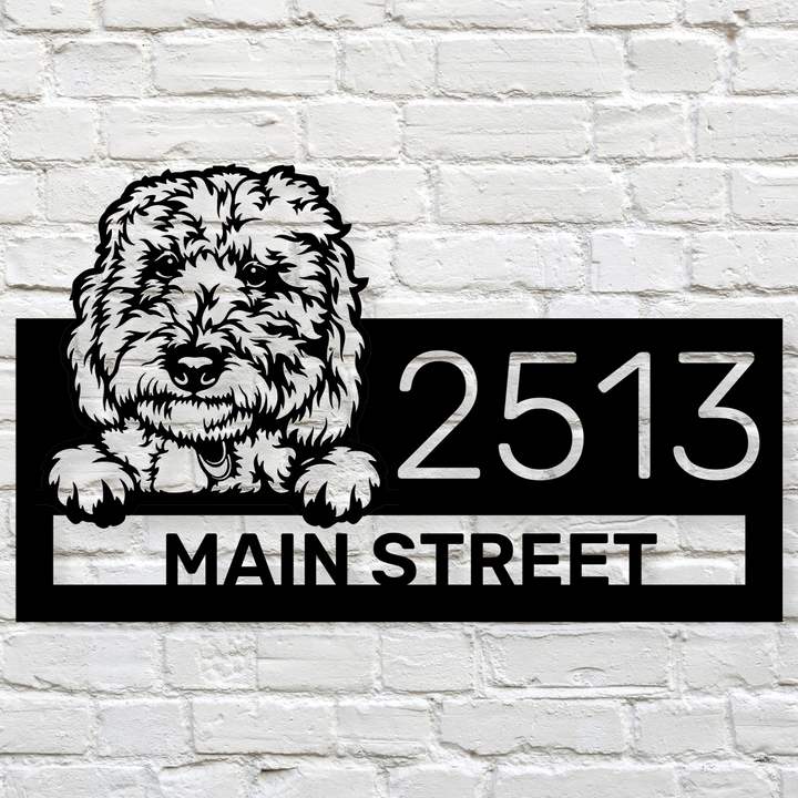 Goldendoodle Address Sign