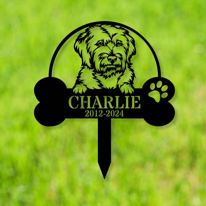 Custom Goldendoodle Memorial Stake