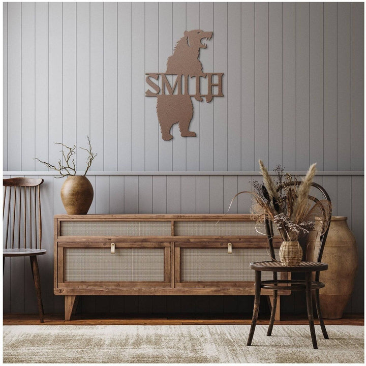 Custom Bear Metal Wall Art