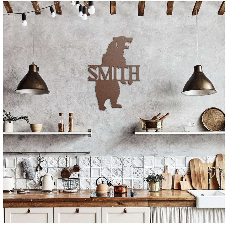 Custom Bear Metal Wall Art