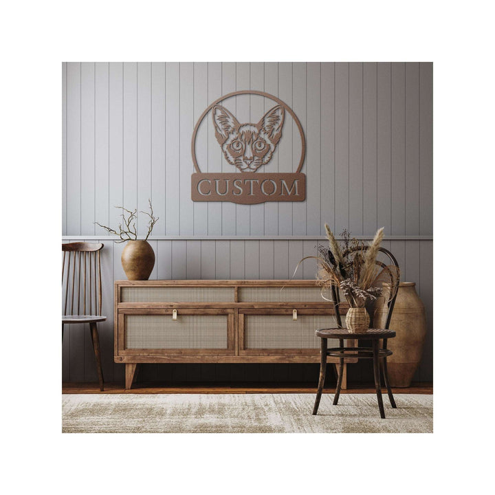 Custom Balinese Cat Metal Sign