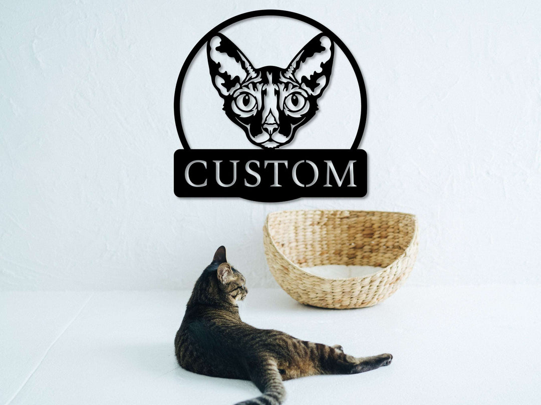 Custom Cornish Rex Cat Metal Sign