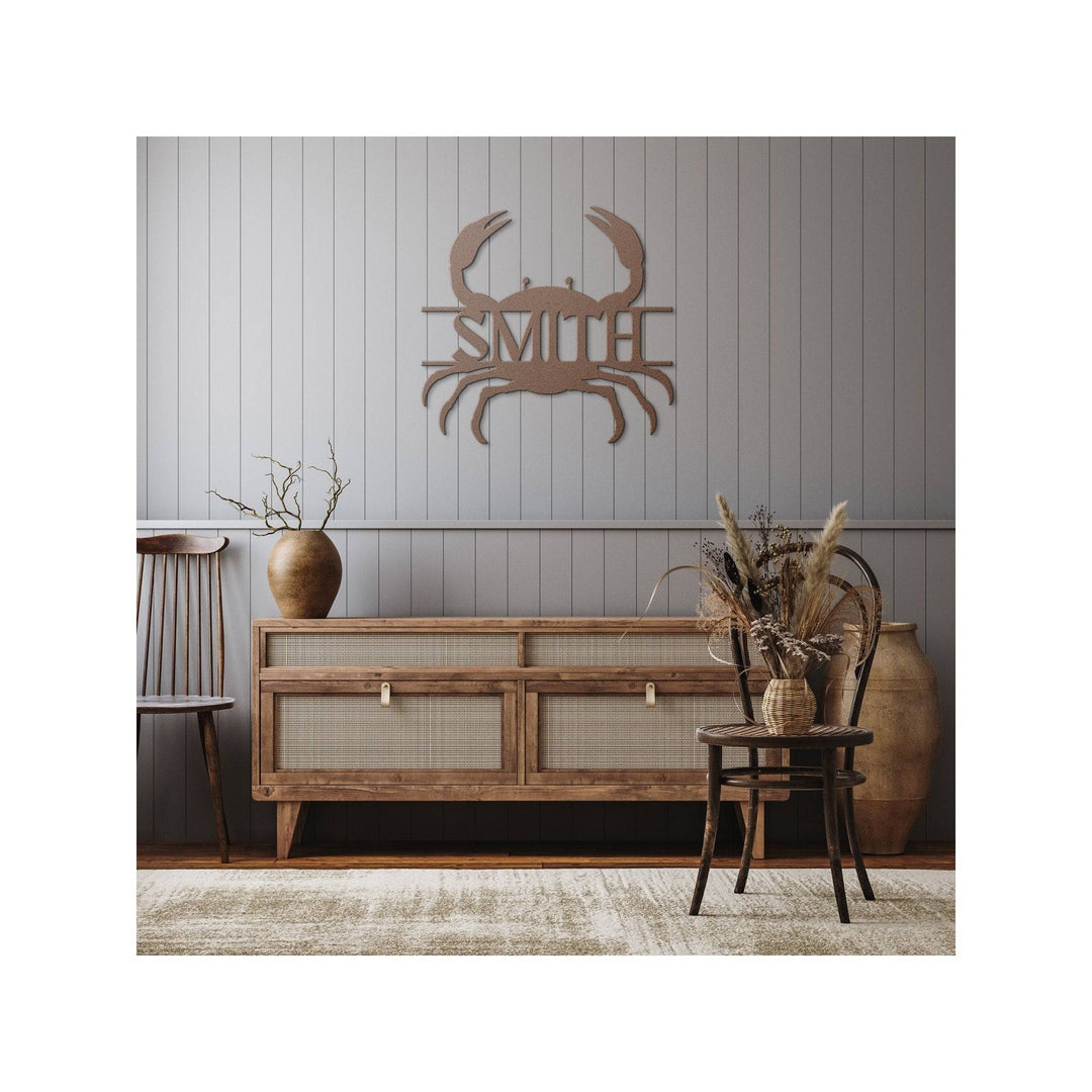 Custom Crab Metal Wall Art