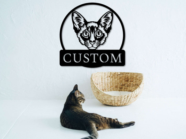 Custom Balinese Cat Metal Sign