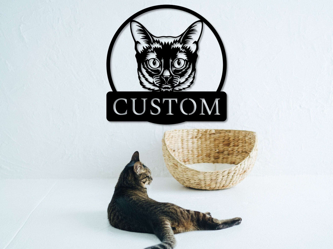 Custom Burma Cat Metal Sign