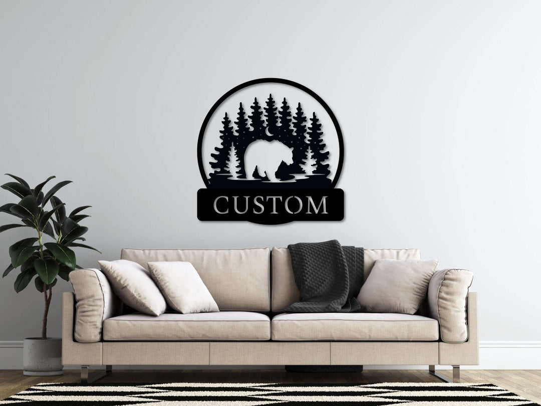 Custom Bear Mountain Metal Wall Art