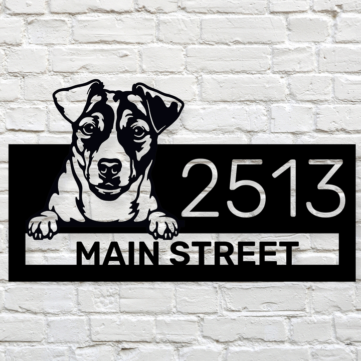 Jack Russell Address Sign