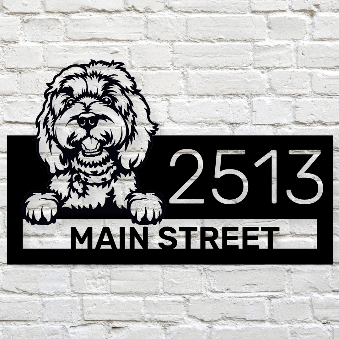 Labradoodle Address Sign