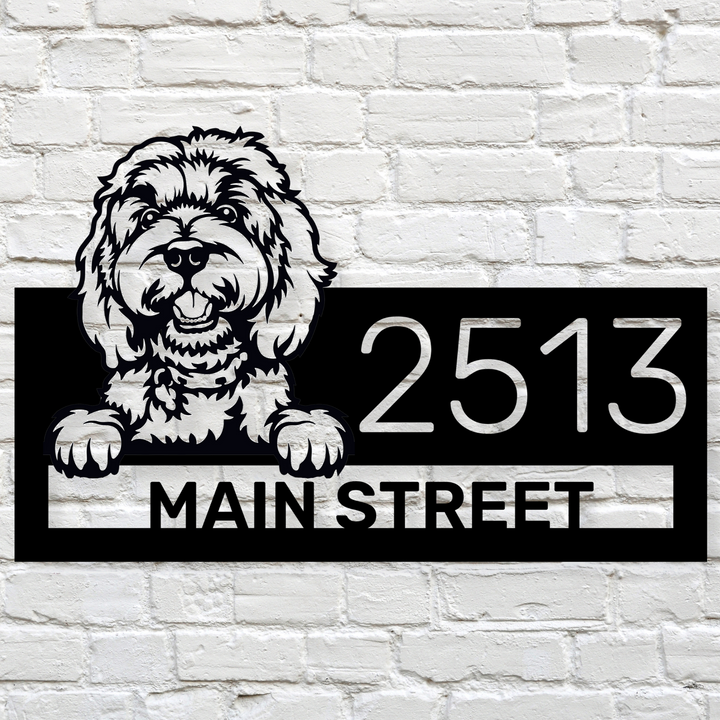 Labradoodle Address Sign