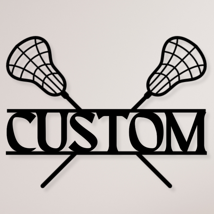 Custom Lacrosse Metal Wall Art