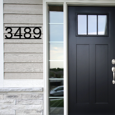 Modern Deco House Number Sign