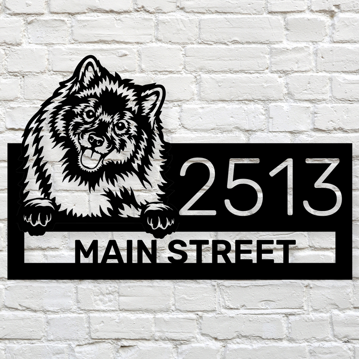 Pomeranian Address Sign