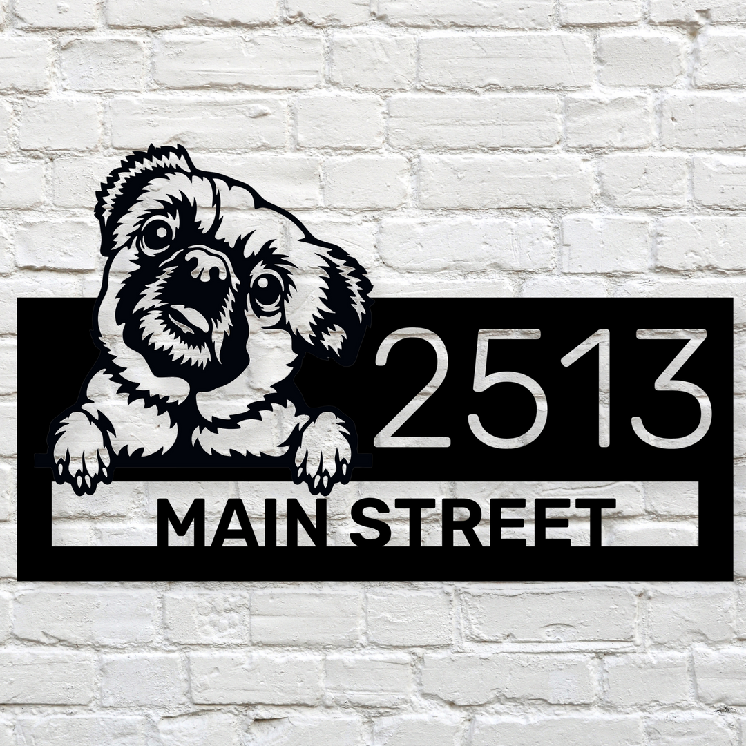 Pug Address Sign