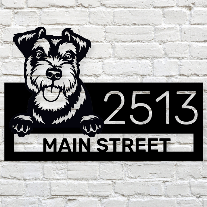 Schnauzer Address Sign