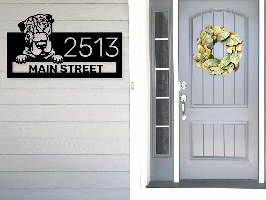 Shar Pei Address Sign