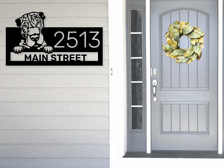 Shar Pei Address Sign