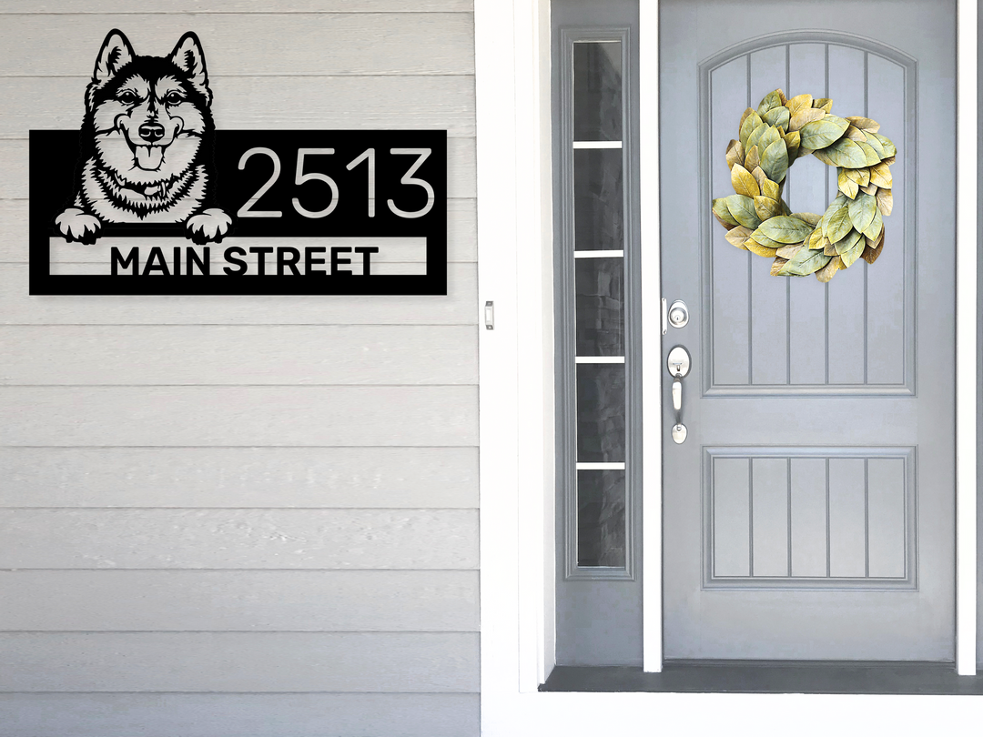 Siberian Husky Address Sign