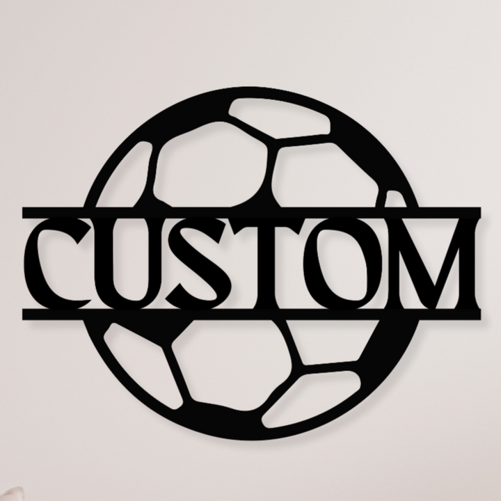 Custom Soccer Metal Wall Art