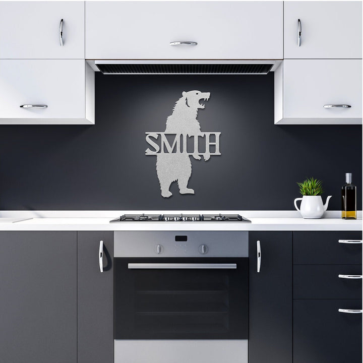 Custom Bear Metal Wall Art