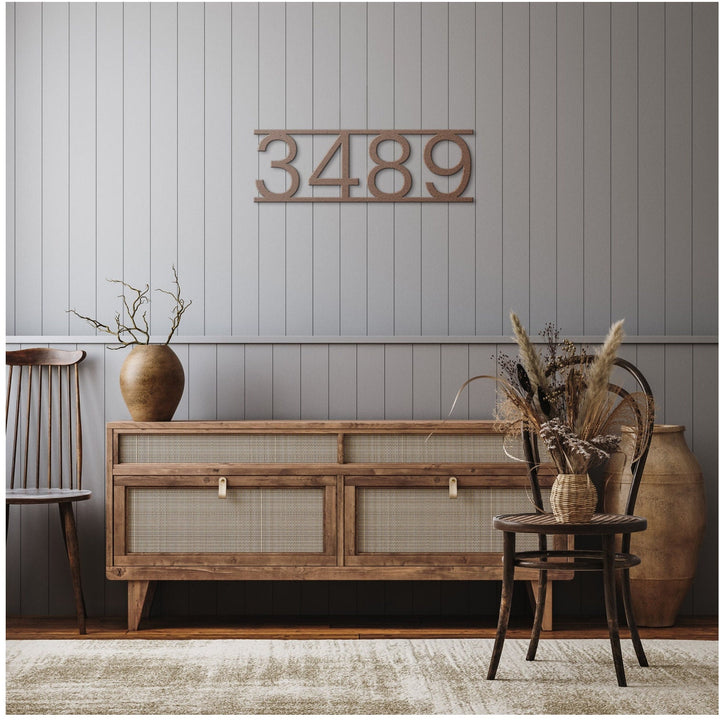 Modern Deco House Number Sign - Retro House Number Sign