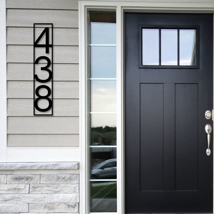 Modern House Numbers Vertical - Vertical House Number Sign