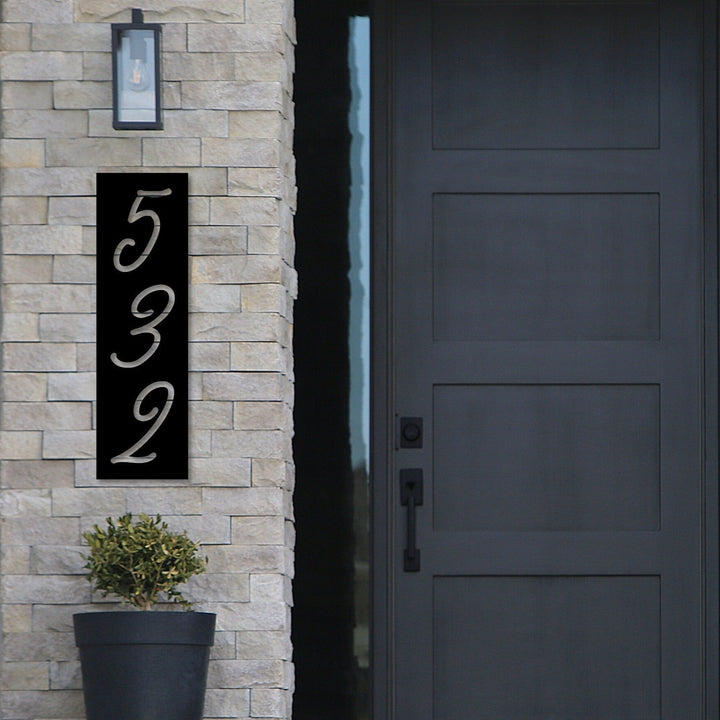 Vertical House Number Sign - Vertical Address Plaque