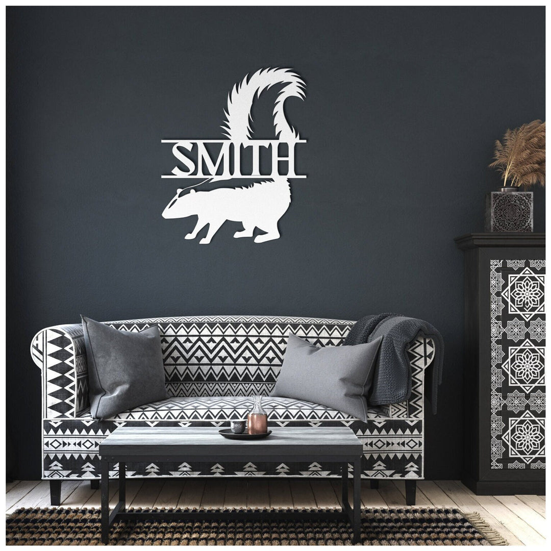 Custom Skunk Metal Wall Art