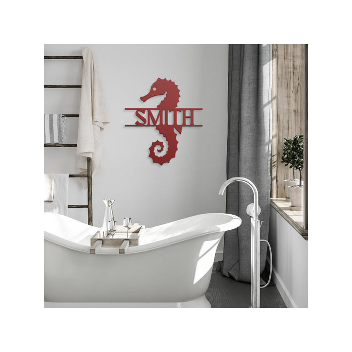 Custom Seahorse Metal Wall Art