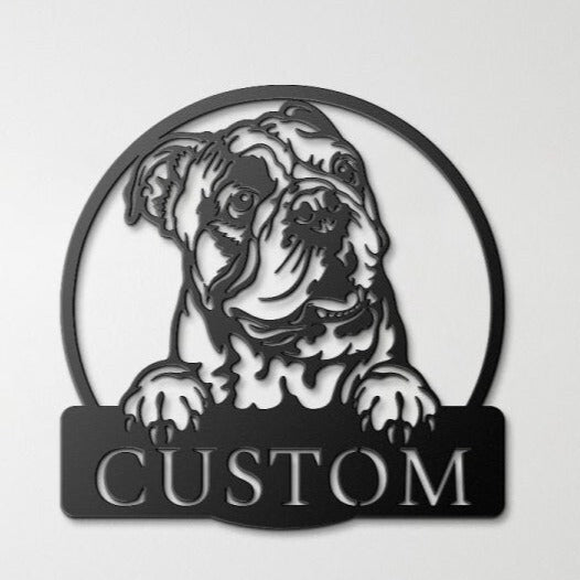 Custom English Bulldog Sign