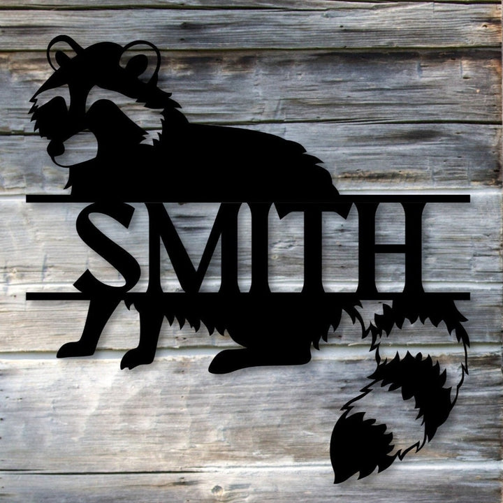 Custom Raccoon Metal Wall Art