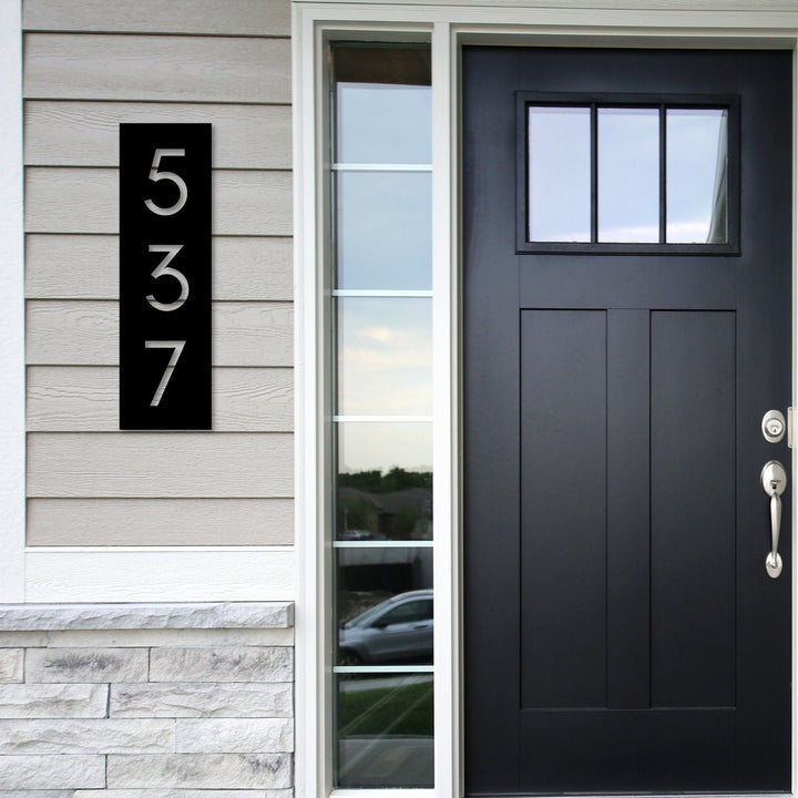 Modern Vertical House Numbers - Vertical Address Sign